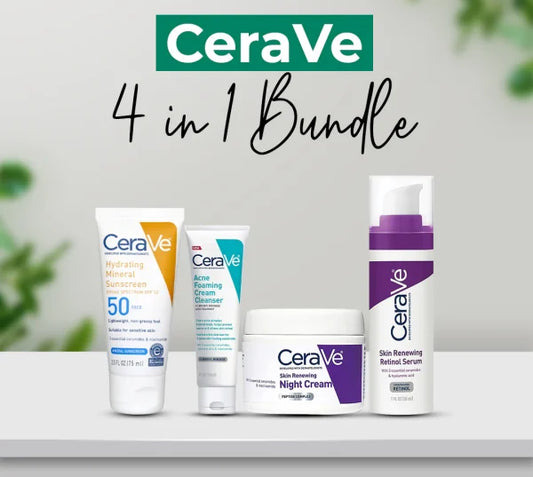 CeraVe 4 in 1 Skincare Kit – Night Cream, Sunblock, Cleanser & Serum
