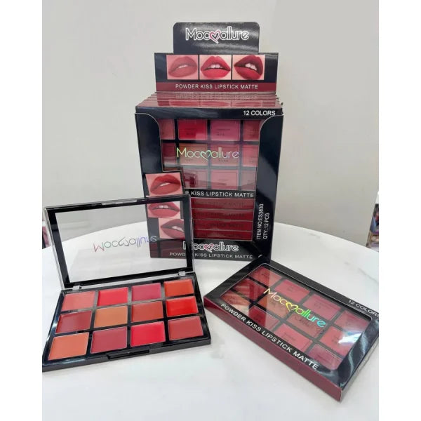Professional Lip Color Palette by Mocallure – Matte & Creamy Finish | 12 Shades